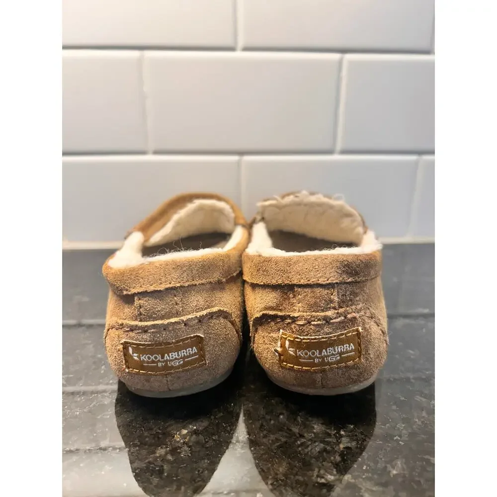 Koolaburra by‎ Ugg Kids Slip-On Riley Moccasin Slippers Comfort Brown Size 13